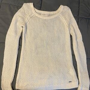 Abercrombie & Fitch Womens Pullover Sweater Size S White Crew Neck Wool Blended